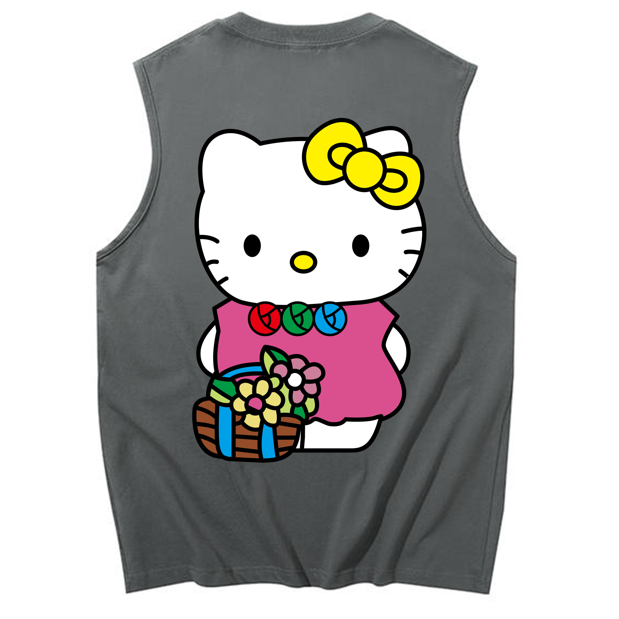 （画像用） Hello Kitty ハローキティ コットン100％タンクトップ（背面プリント）